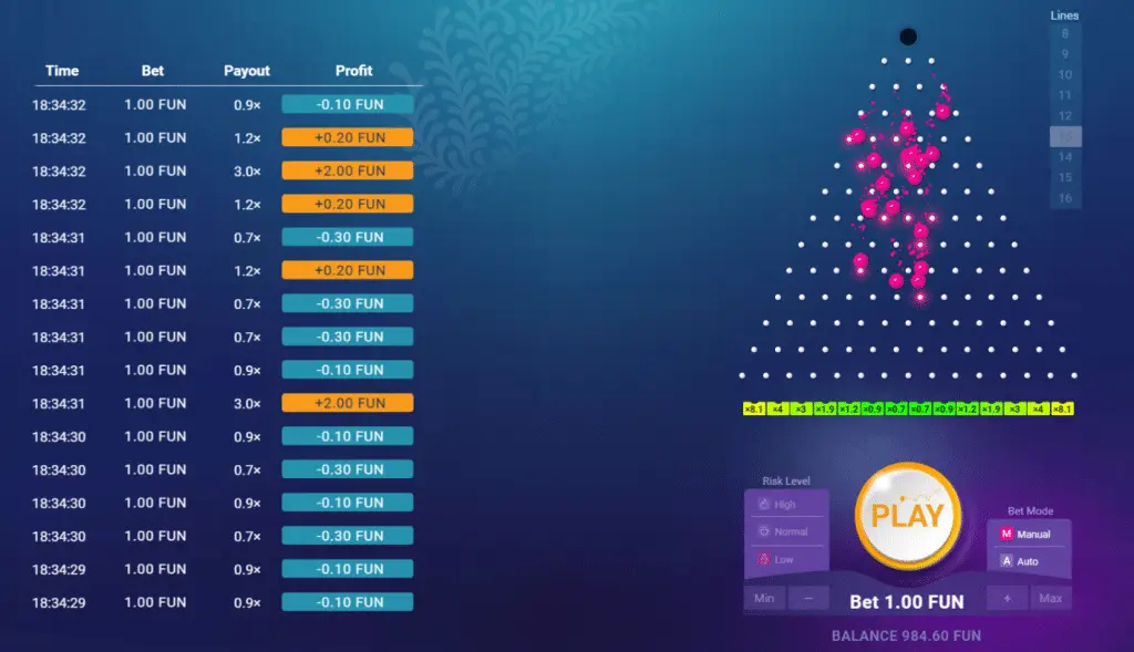 Як грати Plinko